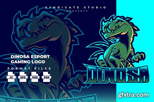 Dinosa E-sport Gaming Logo