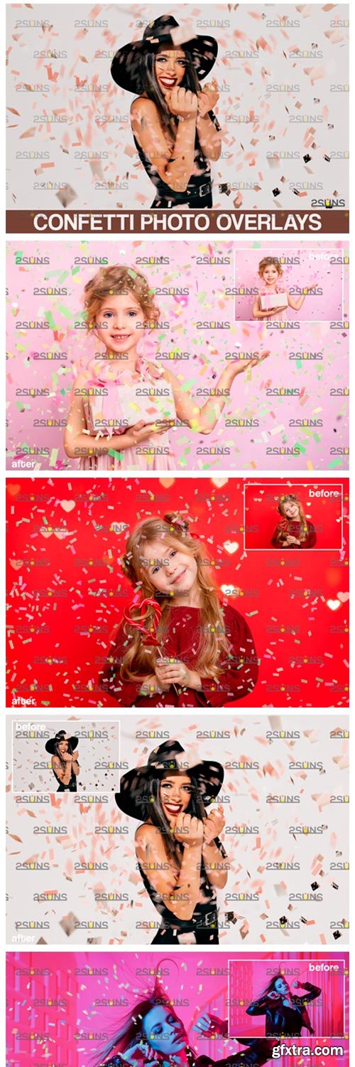 Confetti Overlay Blowing Photo Overlay 5545103