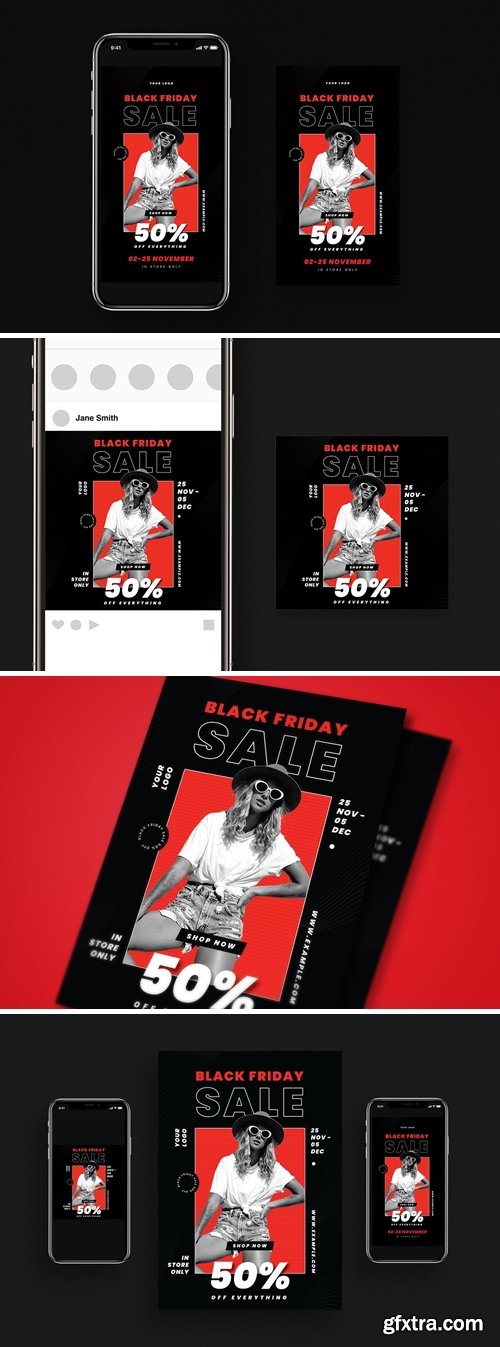 Black Friday Sale Flyer + Social Media