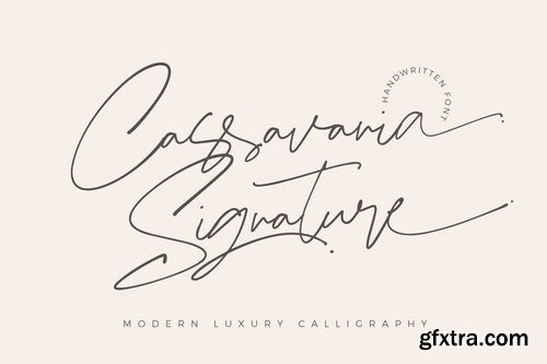 Cassavania Signature Font Elegant