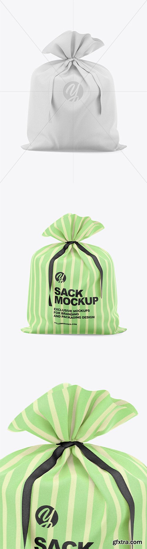 Fabric Sack Mockup - Front View 57808