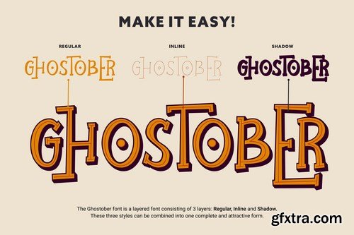 Ghostober Halloween Layered Font