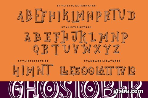 Ghostober Halloween Layered Font