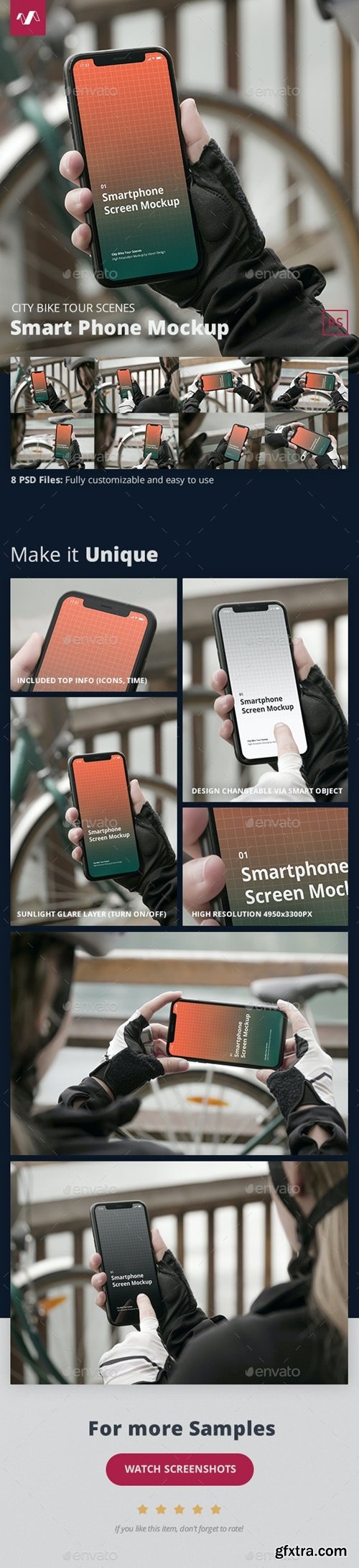 GraphicRiver - Phone Mockup City Bike Tour Scenes 28417616