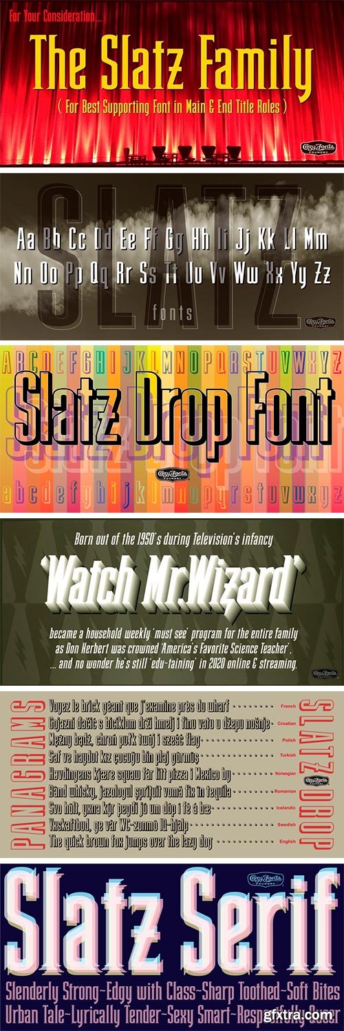 Slatz Font Family