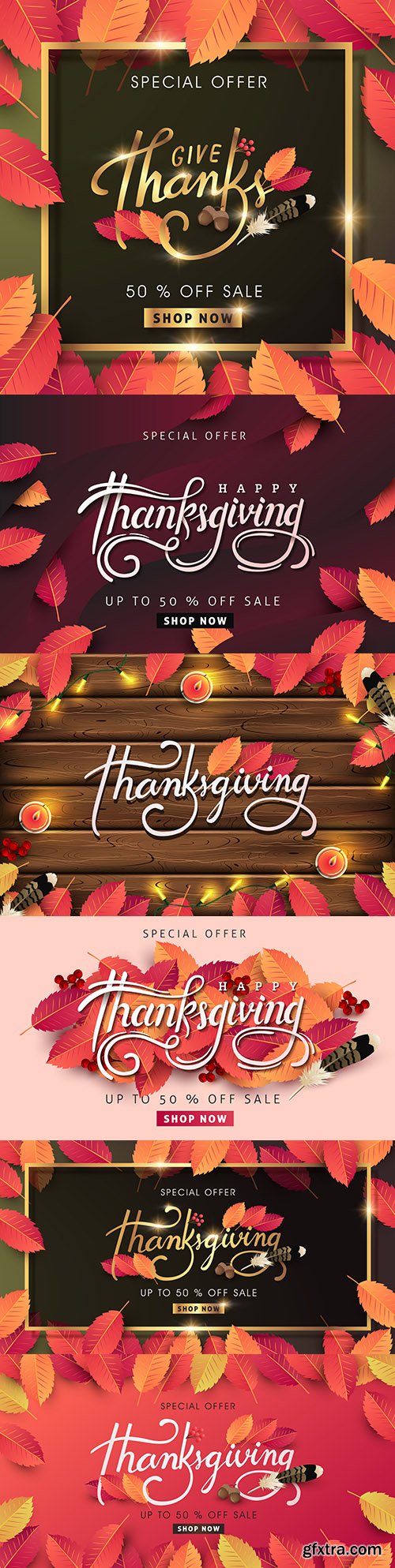 Thanksgiving autumn background calligraphic design inscriptions
