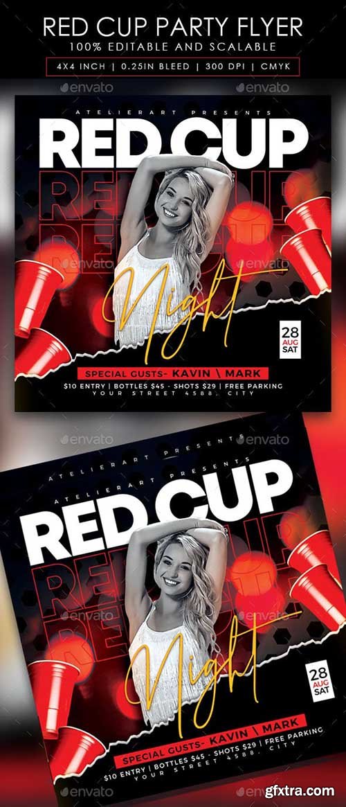 GraphicRiver - Red Cup Party Flyer 28430298