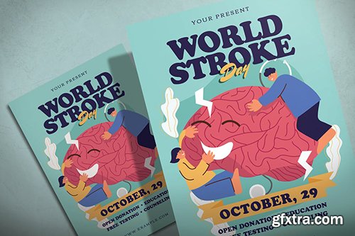 World Stroke Day - Flyer Template