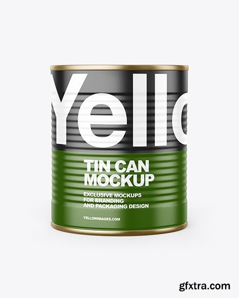 Tin Can With Pull Tab & Matte Finish Mocup 67480