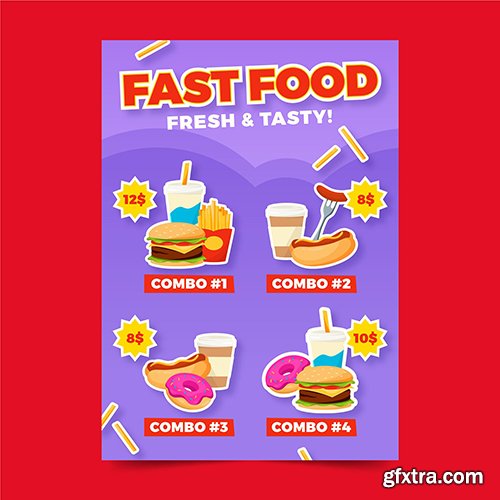 Fast Food Combo Meals Poster