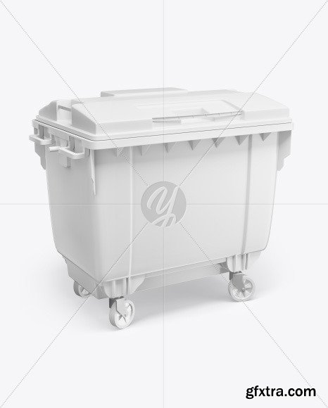 Plastic Glossy Rubbish Bin Mockup 61992