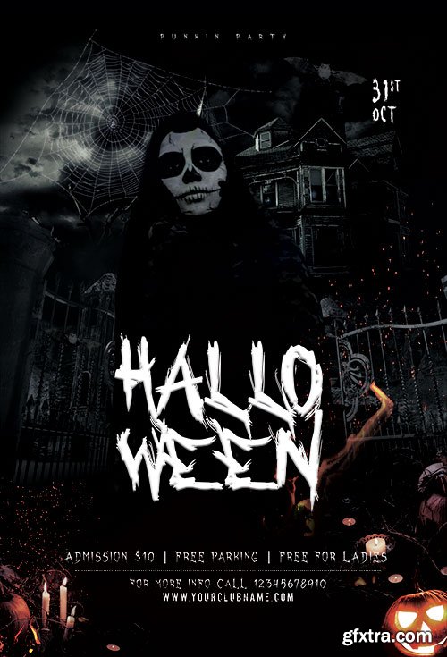 The Witching Hour Halloween - Premium flyer psd template