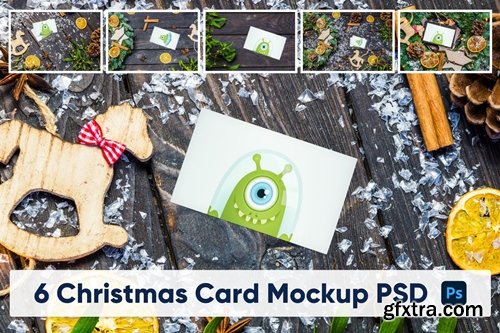 Christmas Card 6 PSD Mock-Up