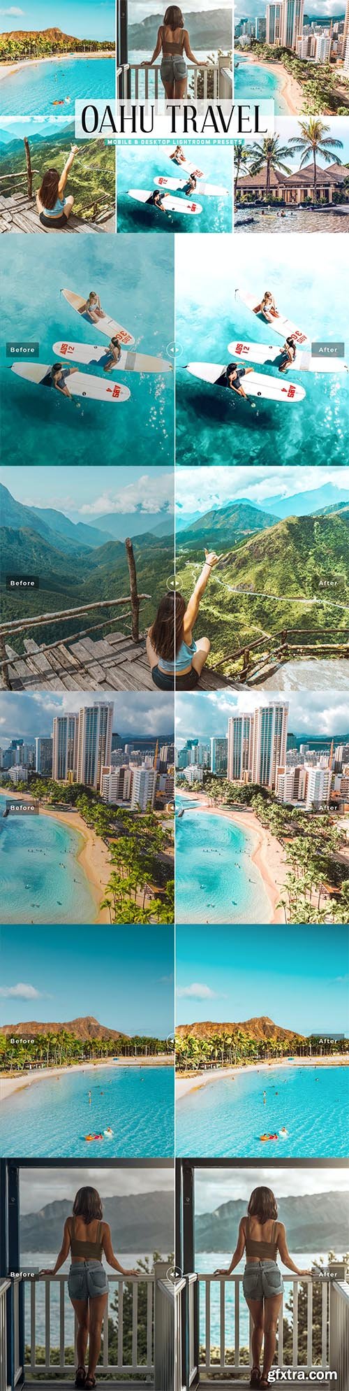 Oahu Travel Mobile & Desktop Lightroom Presets