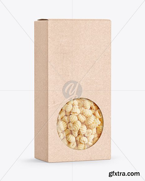 Kraft Paper Box with Gnocchi Mockup 67742