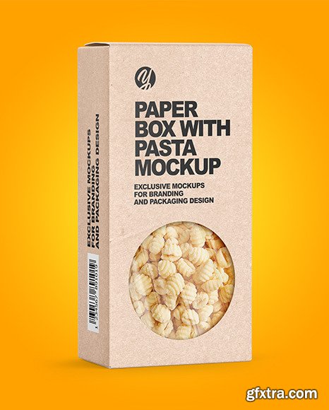 Kraft Paper Box with Gnocchi Mockup 67742