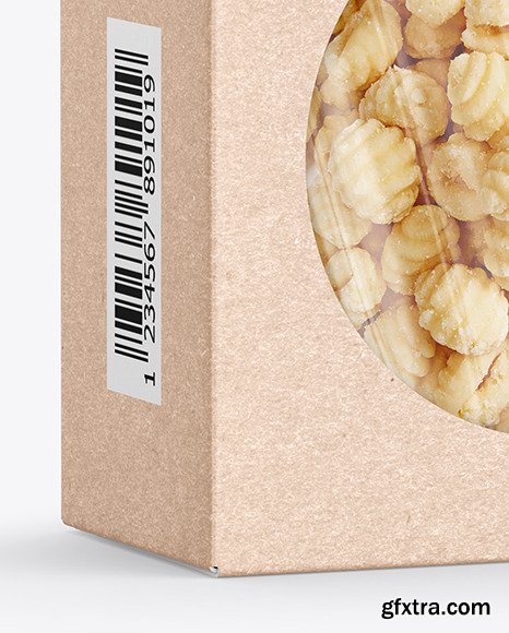 Kraft Paper Box with Gnocchi Mockup 67742