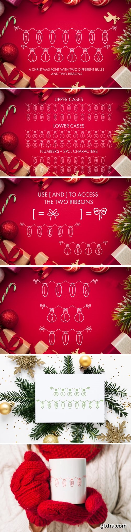 Holiday Lights Font