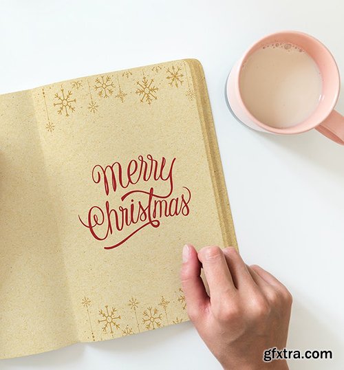 Christmas holiday greeting design mockup 516409