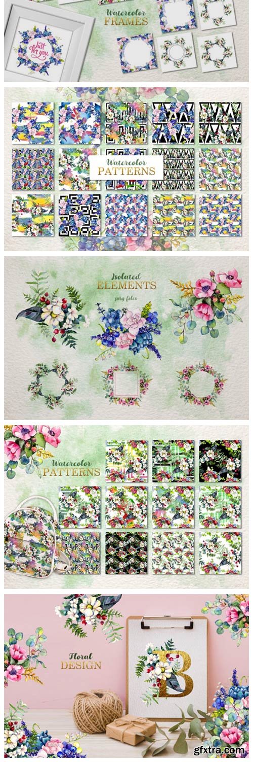 Gorgeous Flower Bouquets Watercolor Png 4753532