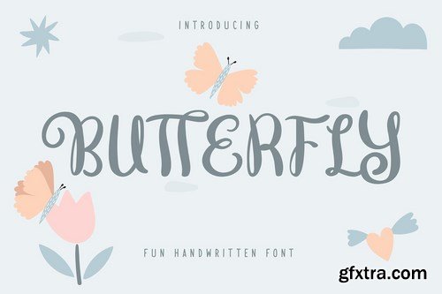 Butterfly Fun Handwritten Font