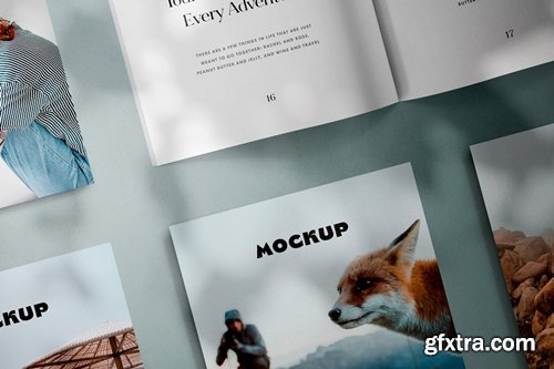 Square Magazines Layout Mockup