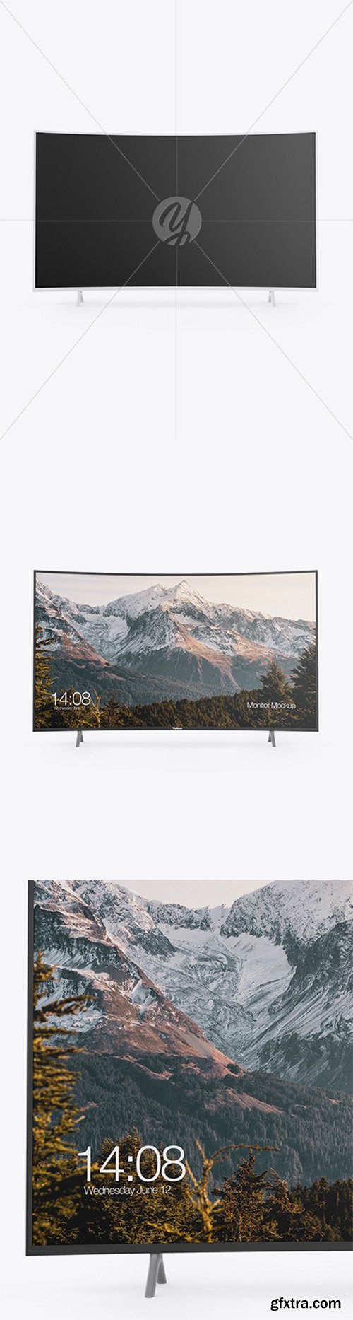 Curved TV Mockup 66254