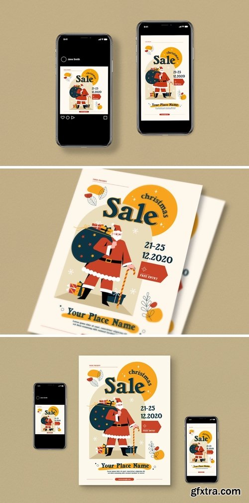 Christmas Sale Flyer Set