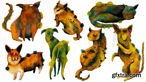  Quirky Watercolor Pet Illustration : From Sketching to Painting