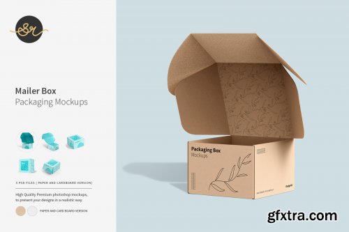 Mailer Box Packaging Mockups