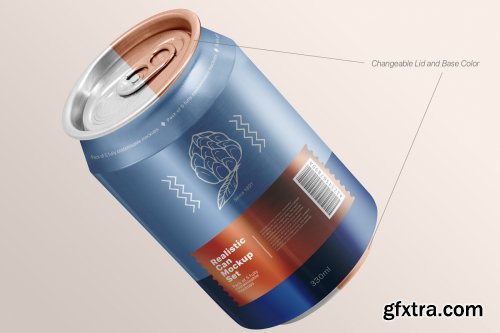 Realistic Can Mockup Set