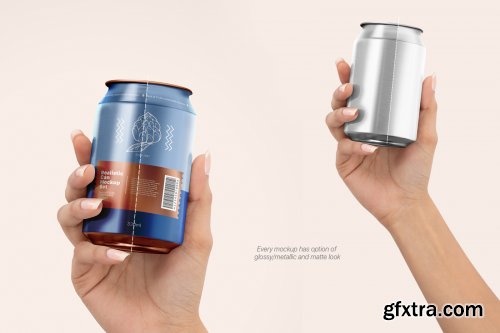 Realistic Can Mockup Set