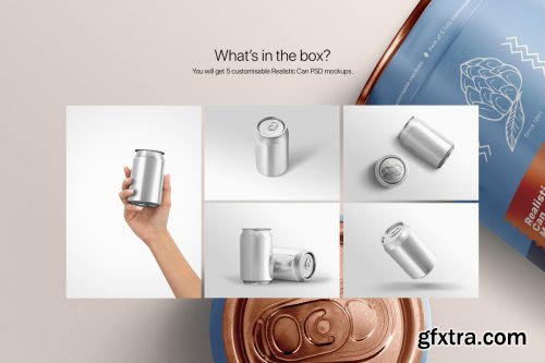 Realistic Can Mockup Set