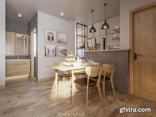 Interior Apartment Scene Sketchup by DieuLinh