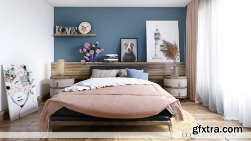 Interior Bedroom Scene Sketchup by NguyenDinhQuoc