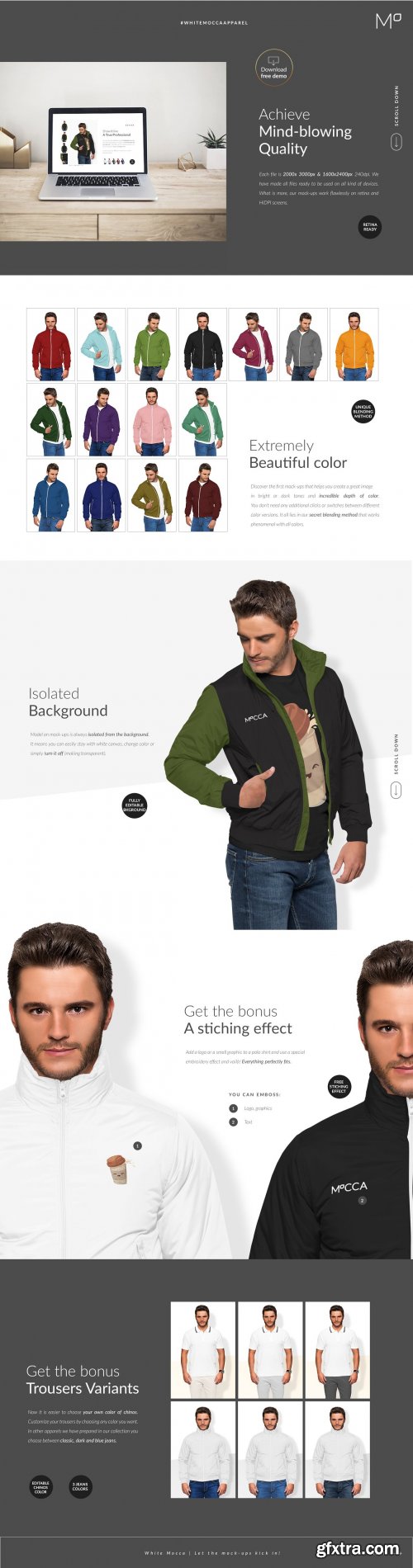 CreativeMarket - Pilot Jacket Mockups Set FREE DEMO 3810287