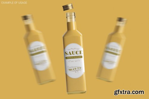 CreativeMarket - Sauce Bottle Mockup 4834491