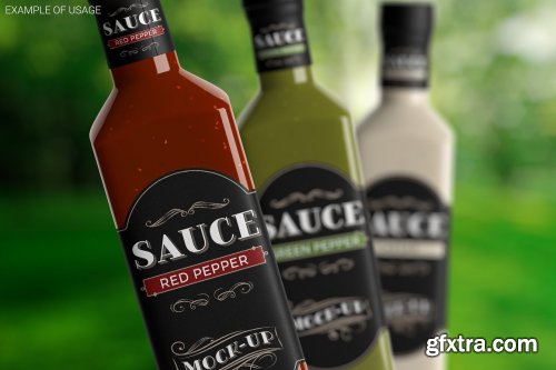 CreativeMarket - Sauce Bottle Mockup 4834491