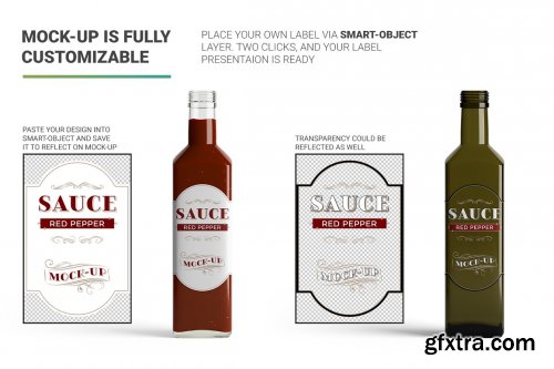 CreativeMarket - Sauce Bottle Mockup 4834491