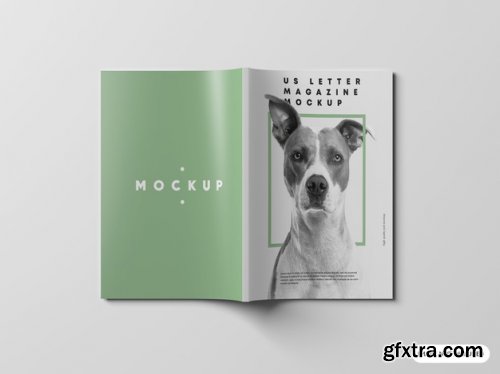 Close up on letter magazine mockup