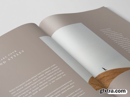 Close up on letter magazine mockup