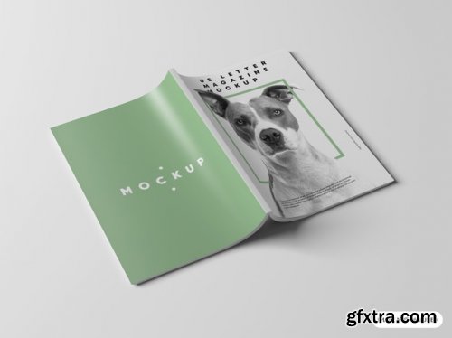 Close up on letter magazine mockup