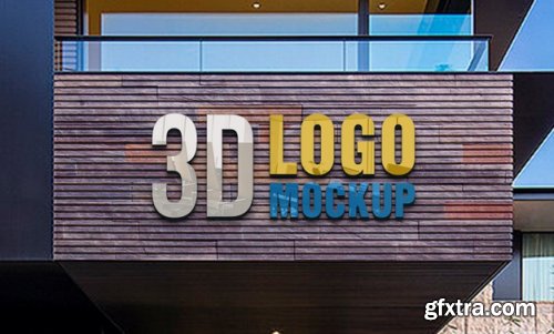3D logo mockup