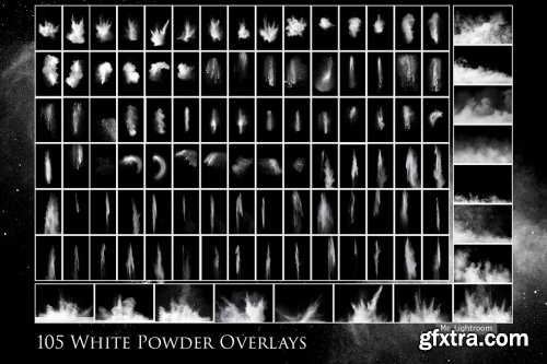 CreativeMarket - 105 White powder overlays 4950520