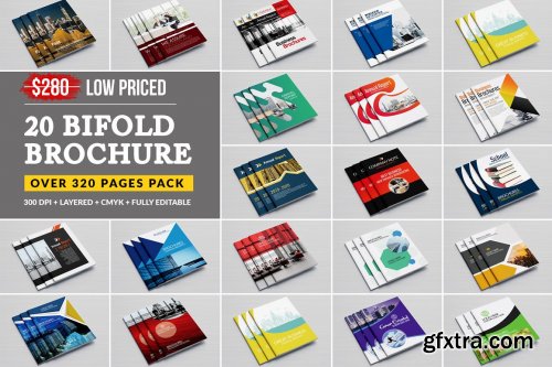 CreativeMarket - Business Bifold Bundle 20 Template 5207635