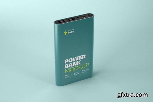 CreativeMarket - Glossy Power Bank Mockup Set 5374867