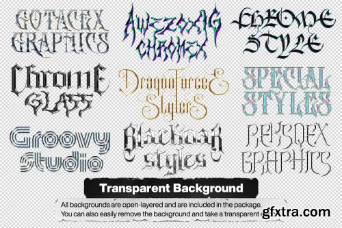 CreativeMarket - Chrome Text Styles 5366974