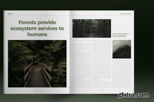 CreativeMarket - Green Lifestyle Brochure Layout 5297322