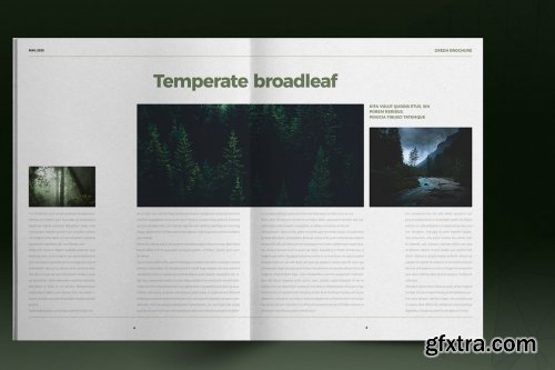 CreativeMarket - Green Lifestyle Brochure Layout 5297322