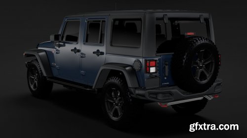 Jeep Wrangler Unlimited Rubicon Recon JK 2017 3D model